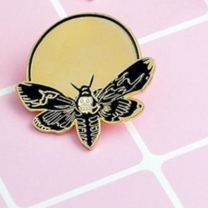 Death Moth Enamel Pin